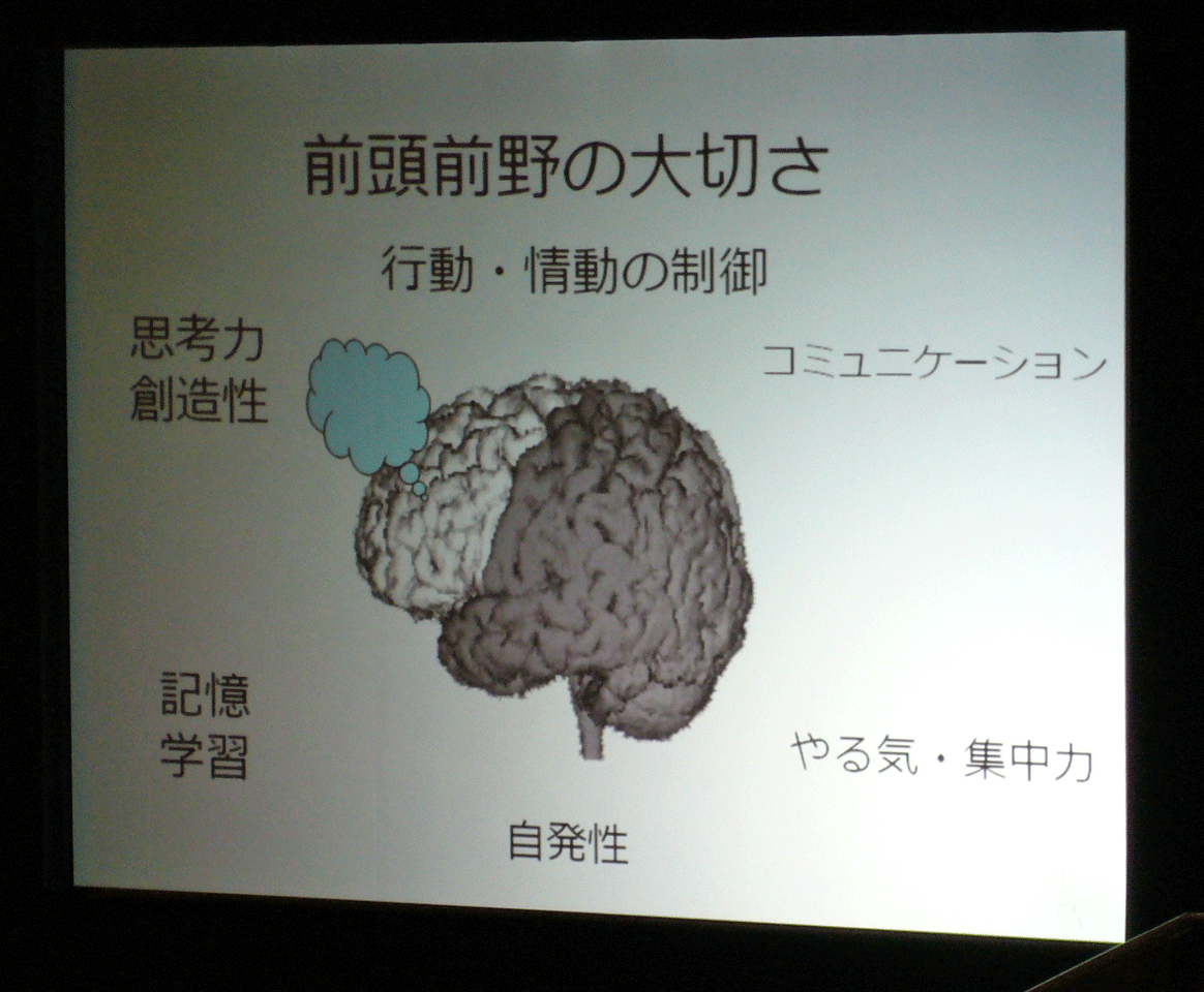 前頭前野の大切さを講演