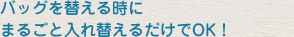 バッグを替える時にまるごと入れ替えるだけでOK!